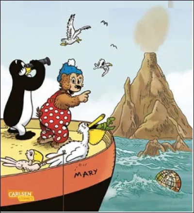 Qui est cet ours qui découvre le monde avec son bateau et ses amis ?