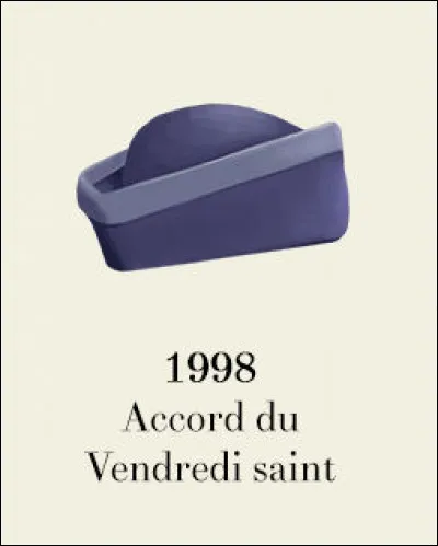 Année mémorable que celle de la signature de cet accord dit "du Vendredi Saint" : quel en est l'objet ?