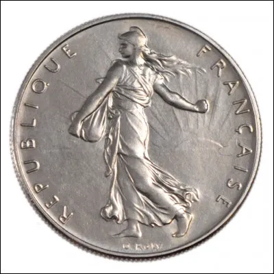 Côté face d'une pièce de monnaie ou d'une médaille :