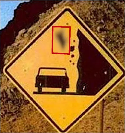 Ce panneau semble familier, hormis un détail (flouté dans le cadre rouge) : de quoi pourrait-il s'agir ?