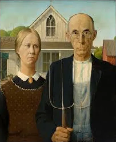 Quel est le lien entre les deux personnes représentées sur le célèbre tableau "American Gothic" de Grant Wood ?