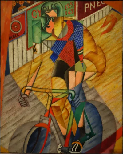 Qui a réalisé "Cycliste au vélodrome" ?