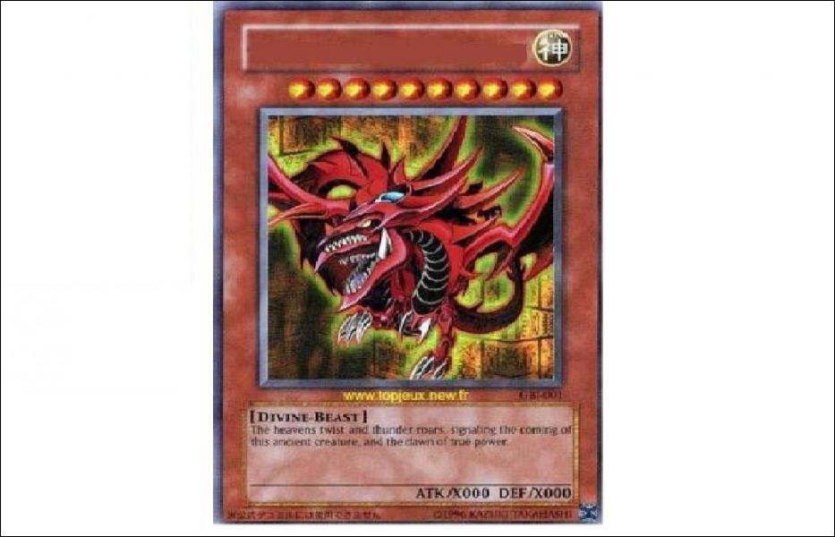 Carte yu gi oh slifer le dragon du ciel