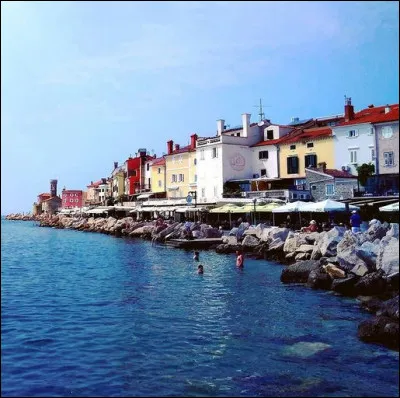 Même si les gens d'ici ont eu la flemme de piler ces gros rochers, là, pour faire une plage en sable, il y a de la couleur, parce que ça serait ... noir et blanc !