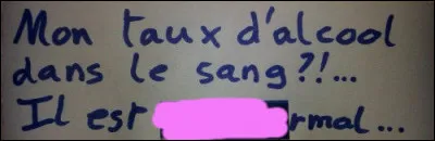 L'alcool dans le sang, c'est courant... mais pas conducteur !