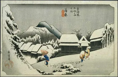 "Nuit de neige &agrave; Kambara" est une estampe de quel peintre japonais ?