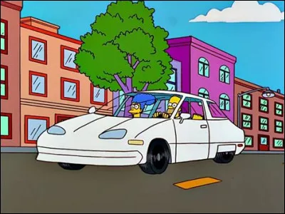 Quelles sont les couleurs des deux voitures principales de la famille Simpson ?