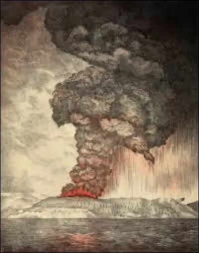 Histoire éruptive  De quel siècle daterait la première éruption historique du Krakatoa ?
