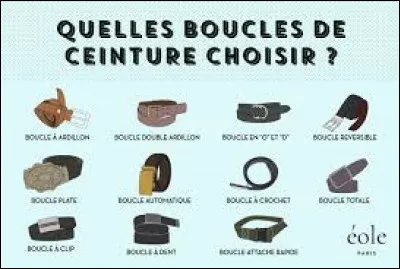 Les ceintures à la mode sont :