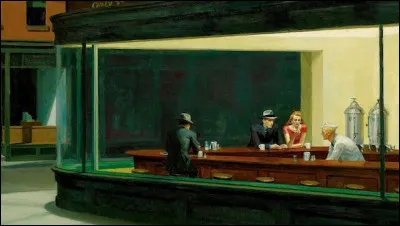 L'Américain Edward Hopper réalise en 1942 un tableau montrant un couple dans un café la nuit. Cette scène "amour et solitude" s'intitule :