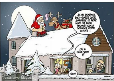 Le père Noël ne manque pas d'inspiration ! Que signifie "WC" ?