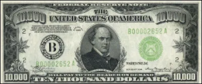 Ce billet de 10 000 dollars, est-ce la plus grosse coupure ayant &eacute;t&eacute; effectivement mis en circulation de 1878 &agrave; 1969 ?