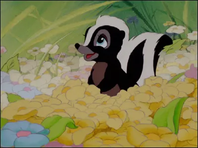 Quel animal est ''Fleur'' dans le dessin animé de Disney, Bambi ?
