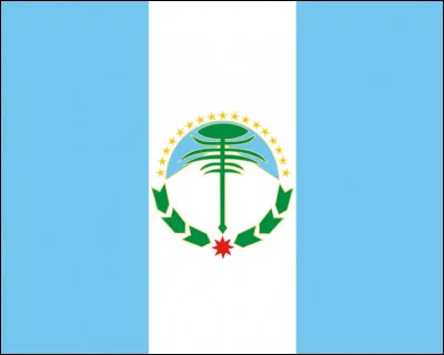 Voici maintenant le drapeau de la province de Neuquén avec le volcan Lanín, haut de 3 747 m, en arrière plan. Dans quel pays se trouve cette province ?