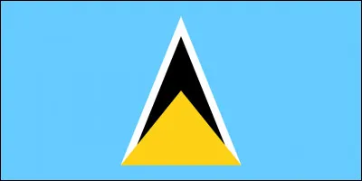 Quels sont les deux volcans représentés sur le drapeau de l'île de Sainte-Lucie ?