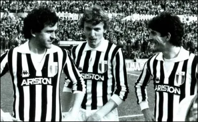 De retour à la Juventus en 1982, Rossi va remporter deux coupes d'Europe (dont la dramatique finale du Heysel en 1985) grâce au meilleur trio offensif de l'époque formé de lui-même, du Français Platini et... ?