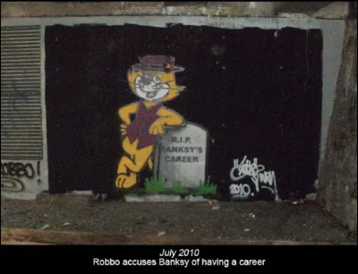 À un moment donné de sa carrière, Banksy s'est livré à une petite guerre avec un autre graffeur. De qui s'agit-il ?