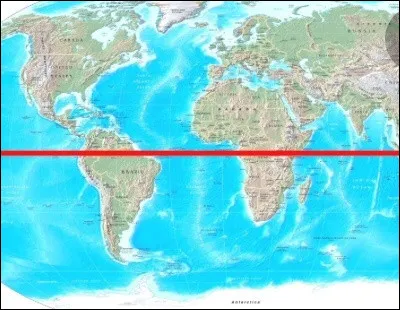 Comment s'appelle la ligne imaginaire qui coupe le globe en deux et portant le même nom qu'un pays d'Amérique ?