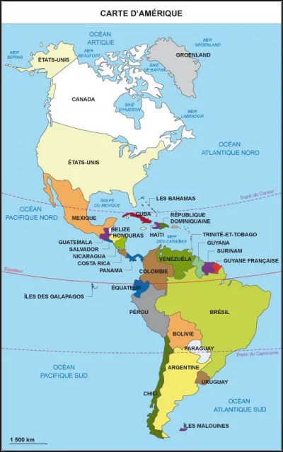 De combien de parties l'Amérique est-elle formée ?