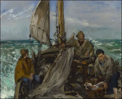 Qui est l'auteur de ce tableau dont le titre est ''Les travailleurs de la mer'' ?