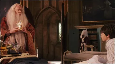 Harry (dans le HP1) se réveille à l'infirmerie, découvre Dumbledore penché sur lui et un tas de bonbons de la part de ses admirateurs. Et toi, qu'aurais-tu trouvé ?