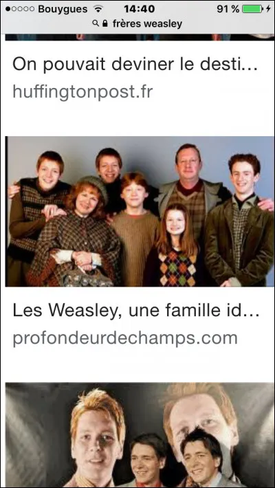 Combien Ron a-t-il de frères ?