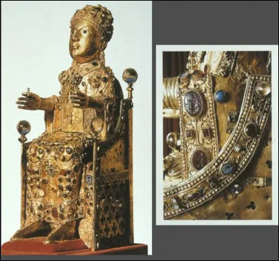 Ce reliquaire a une histoire particulière durant le Moyen Âge car...