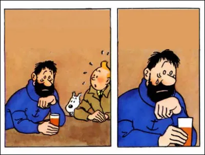 C'est encore le capitaine qui, verre à la main, verse une larme émue ...