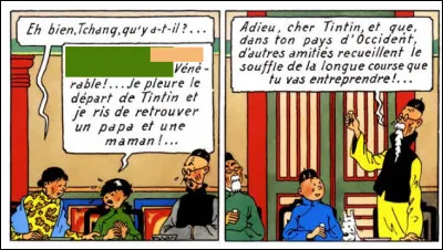 C'est la naissance d'une amitié durable qui a lieu sous nos yeux : tout le monde est en larmes. Le jeune Tchang confesse alors " ... "