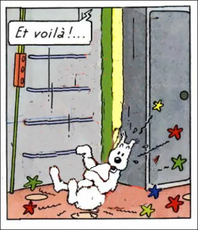 Après s'être bien amusé, Milou se retrouve le cul par terre ! Que s'est-il passé ?