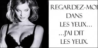 Pour quelle marque de soutiens-gorge, Eva Herzigová a-t-elle fait cette pub ?