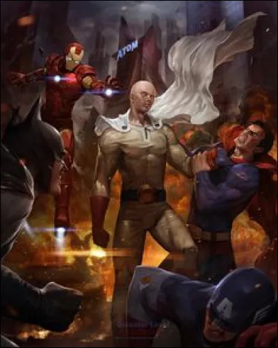 Saitama a-t-il déjà eu une émission où il fichait une raclée aux super-héros de Marvel ?