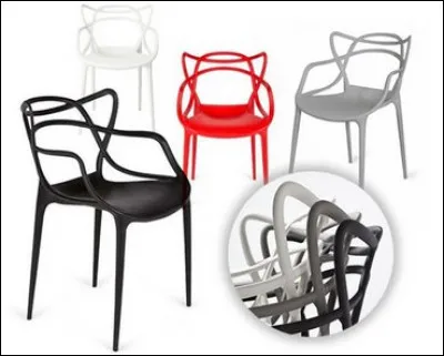 Quel est le nom de cette chaise contemporaine facile à entretenir et à ranger ?