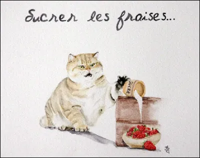 Que signifie la locution verbale ''sucrer les fraises'' ?