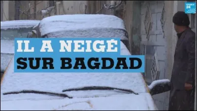 En février, il a neigé à Bagdad pour la deuxième fois en...
