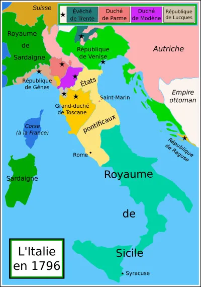 En quelle année l'Italie a-t-elle commencé à s'unifier ?