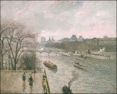 Qui a réalisé le tableau "La Seine et le Louvre sous la pluie" ?