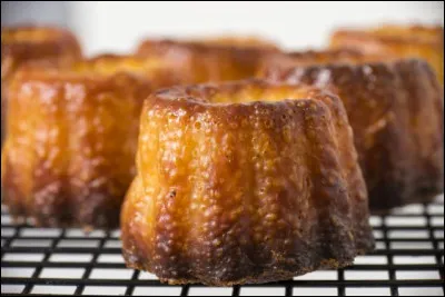 Quel est ce gâteau de la région bordelaise à pâte molle, tendre, parfumé au rhum et à la vanille ?