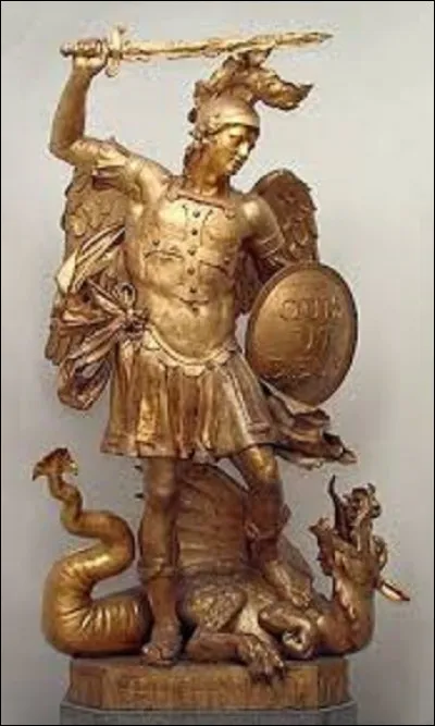 Histoire / géographie : 
Chef de la milice céleste des anges du bien, l'archange Saint Michel est principalement représenté en chevalier ailé qui terrasse le diable durant la guerre des anges, ou avec la balance et la pesée des âmes du jour du jugement, juge et guide du salut des âmes pour l'enfer et le paradis. 
De quelle région est-il le saint patron ?