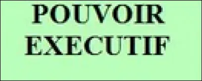 Le pouvoir exécutif désigne...
(Une réponse est attendue.)