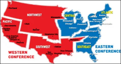 Si tu devais jouer en NBA, irais-tu &agrave; l'Est ou &agrave; l'Ouest ?