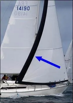 La bordure noire sur le gnois (voir la flche)