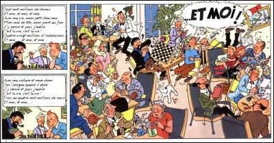 On croyait Tintin endormi, mais que nenni ! En rêvassant, il chantonnait du ...