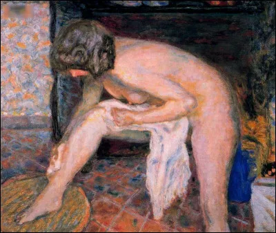 Quel peintre est l'auteur du tableau "Femme s'essuyant" ?