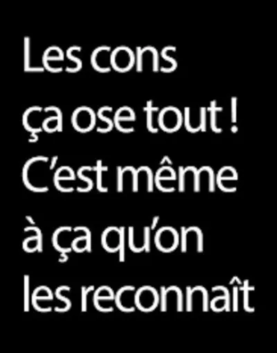 Dans quel film de Georges Lautner de 1963 peut-on entendre cette phrase : ''Les cons ça ose tout. C'est même à ça qu'on les reconnaît'' ?