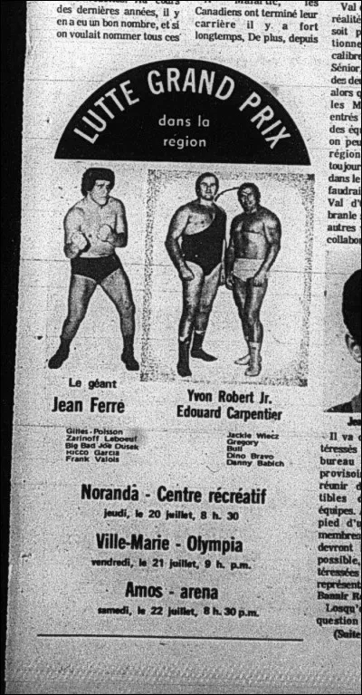 Par la suite, il se rend à Montréal où il rencontre immédiatement le succès, luttant souvent à guichets fermés au Forum de Montréal, une salle omnisports. Son nouveau manageur est Vincent James McMahon.

Qu'est-ce que le 'kayfabe' ?