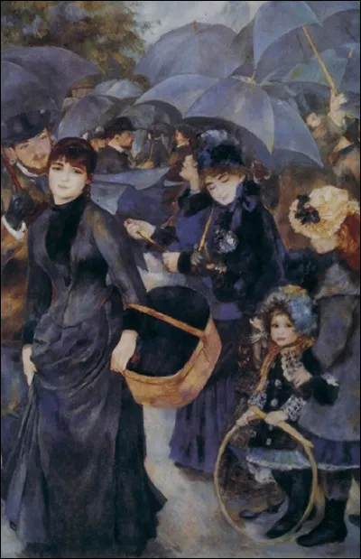 Quel peintre est l'auteur du tableau intitulé ''Les Parapluies'' ?