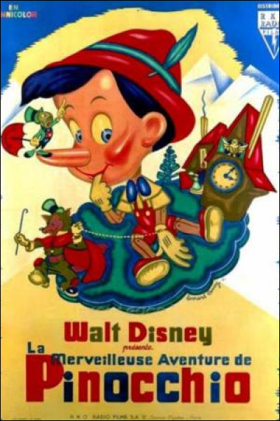 Dans le film danimation "Pinocchio", quel personnage chante "Quand on prie la bonne étoile", chanson devenue le thème musical des studios Disney ?