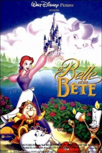 Dans le film danimation "La Belle et la bête", lorsque Mme. Samovar chante "Histoire éternelle", quelle est la couleur de la robe de Belle ?