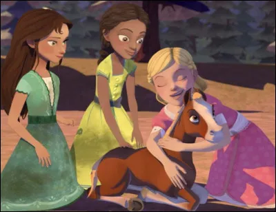 Comment les AB-LU-AP nomment-elles le petit poulain qu’elles ont aidé à naître ?